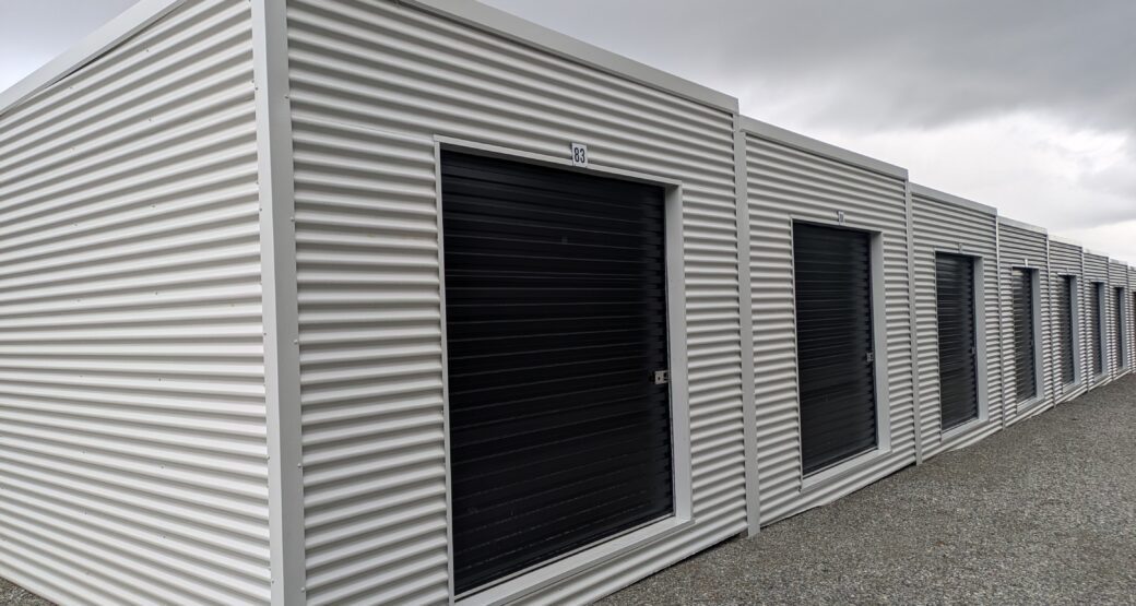 Steel frame storage pod with steel cladding