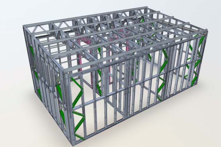 Site shed steel frame